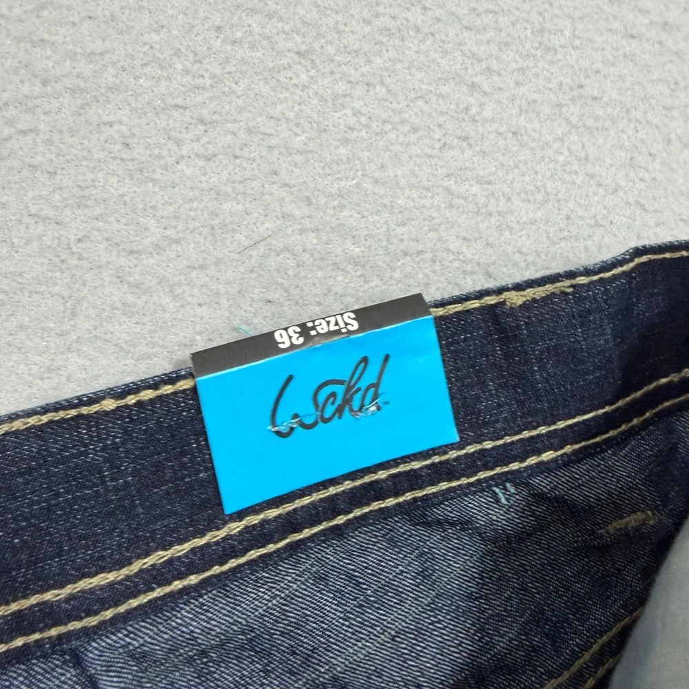Vintage Wckd Jean Shorts Men's 36 Blue 16